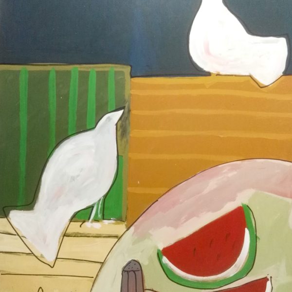 Olio su tavola. Senza titolo, Alberto Cavazos
