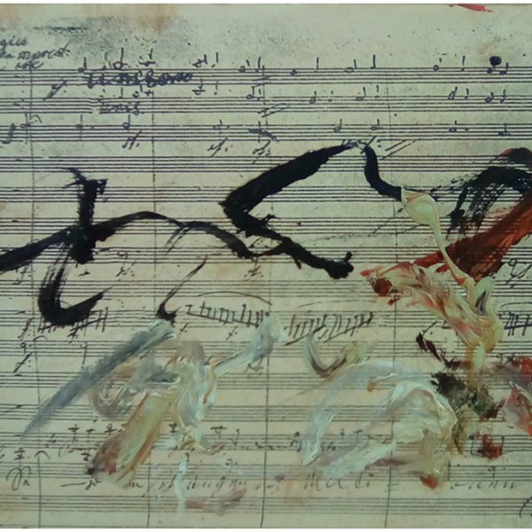 Tecnica mista su carta. Spartito, 2018. Aramis Ney