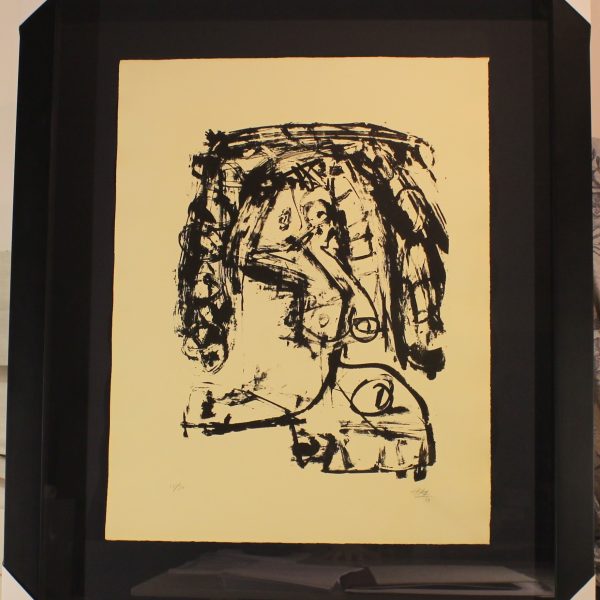 Litografia. Pintiquiniestra, 1957. Antonio Saura