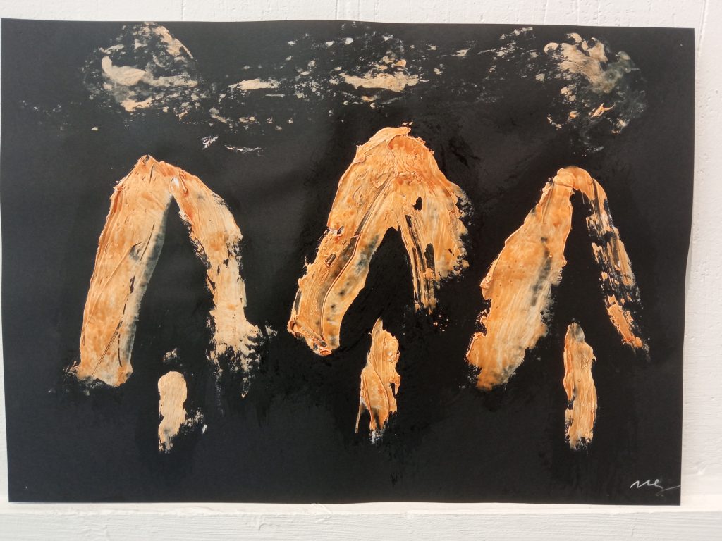 Mischtechnik auf Karton. Ohne Titel, 2018. Aramis Ney