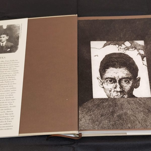 Libro con litografia. La metamorfosi di Kafka. José Hernández