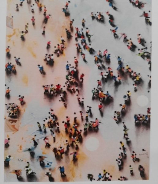 Technique mixte sur base sérigraphique. Acento, 2006. Juan Genovés