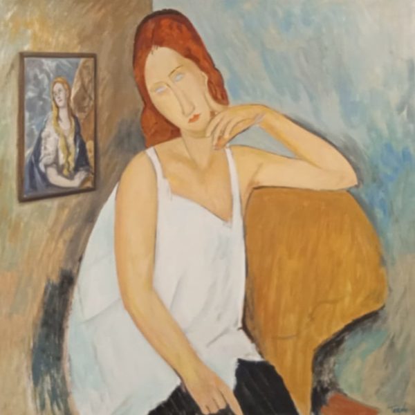 Olio su tela. Omaggio a Modigliani, Manuel Terán