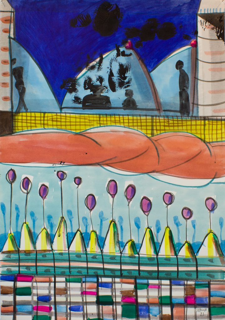 Acryl auf Karton. Javier Pagola