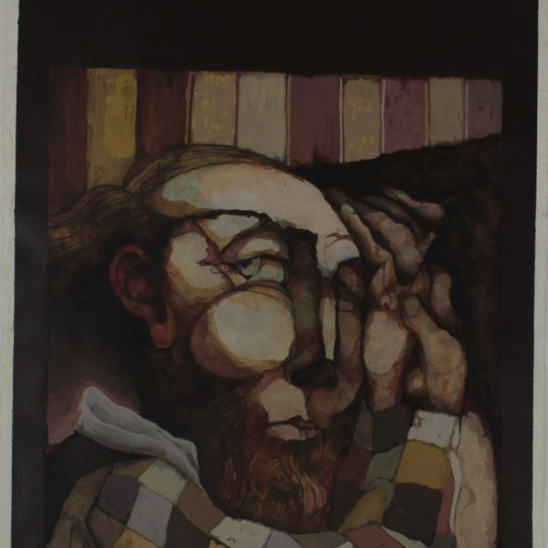 Acrilico su carta. Clown, Jorge Ludueña