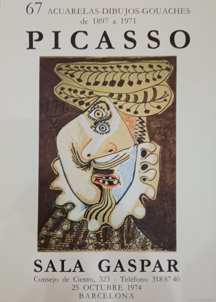 Siebdruckplakat. Ausstellung Pablo Picasso