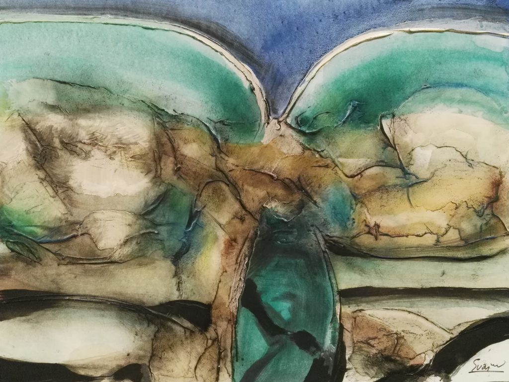 Huile sur carton d’Antonio Suárez