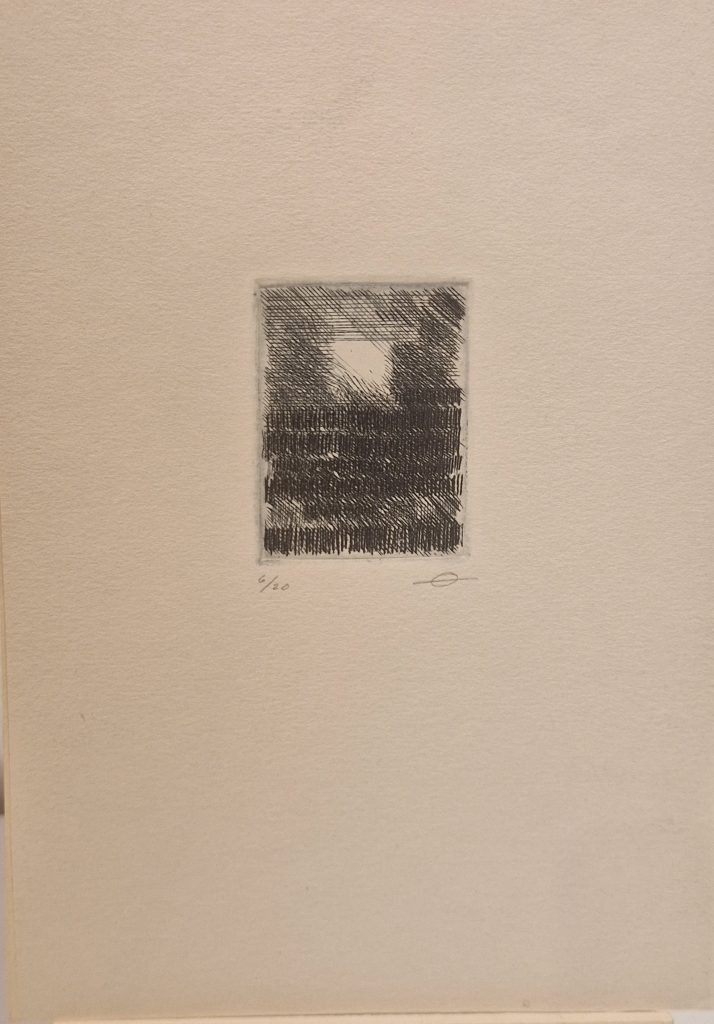Aguafuerte de Fernando Zóbel. Libro de horas