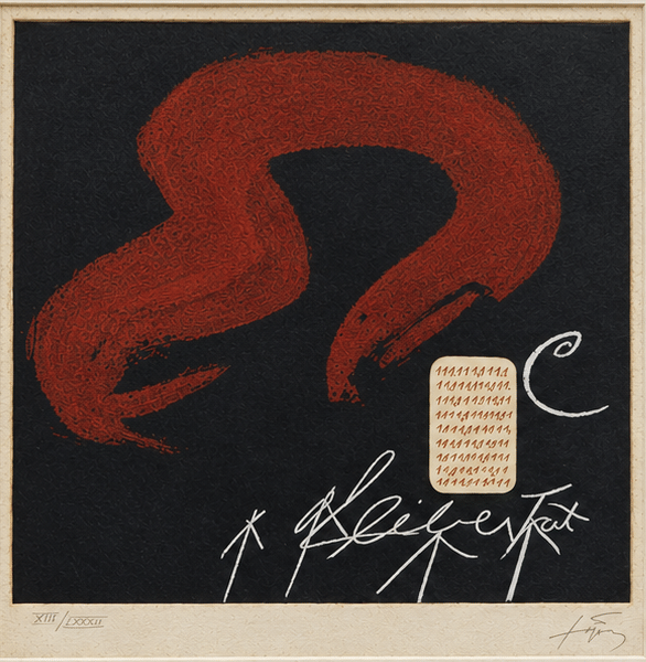 ANTONI TÀPIES. GRABADO AL AGUAFUERTE Y CARBORUNDUM
